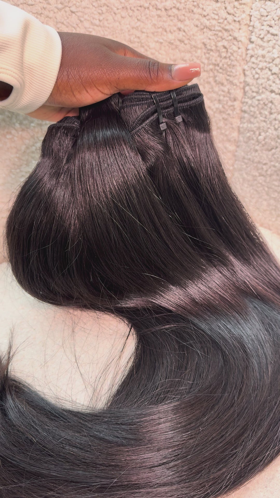 Raw Cambodian Straight Bundles (100g) – 100% Single-Donor Human Hair